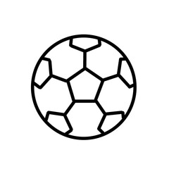 Naklejka premium Soccer Football Ball Line Vector Icon