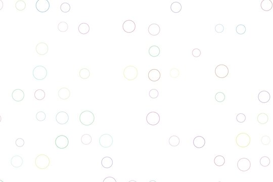 Abstract pattern of colorful circles on white background