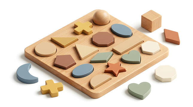 Wooden montessori shape sorter toy