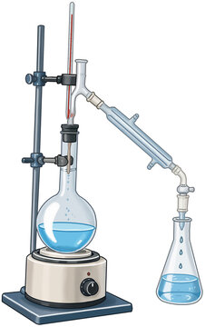 Simple Distillation Apparatus Setup Illustration