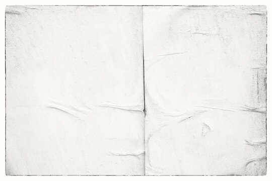 Old ripped torn blank black and white fly posters textures backgrounds grunge creased crumpled paper vintage collage placards empty space for text