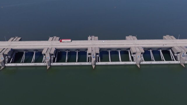 Haringvliet Sluices (Zuid-Holland, The Netherlands) | Drone
