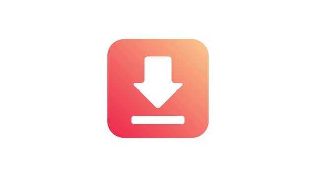 Modern digital download icon representing data transfer and file acquisition with a sleek gradient design, symbolizing efficient content retrieval and online information access