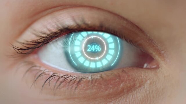 Biometric Retinal Scan User Authentication Interface 4K