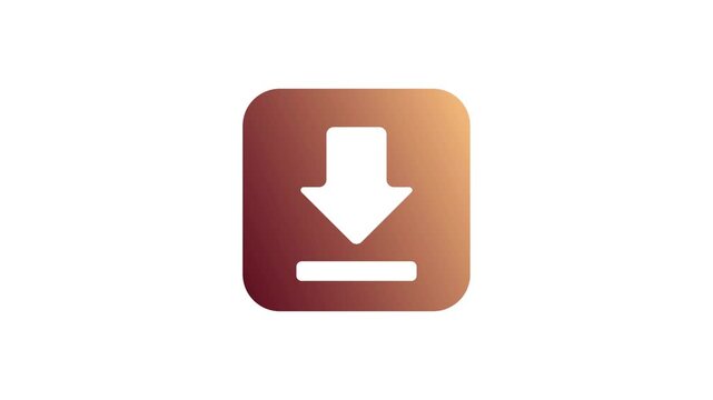 Visually engaging digital download icon featuring a sleek gradient arrow pointing downwards, signifying data transfer and retrieval of electronic files for web and application interfaces