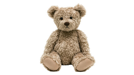 Fluffy brown teddy bear toy, isolated on transparent background © Thomas