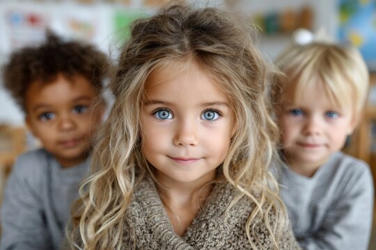Diverse children group showing innocence and friendship