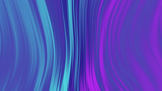 Abstract neon purple and cyan liquid wave motion graphic background with flowing smooth vertical lines and vibrant gradient light