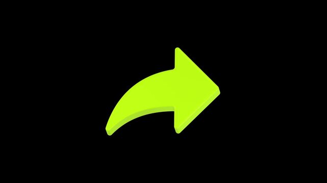 Motion 3D arrow icon pointing to the right against