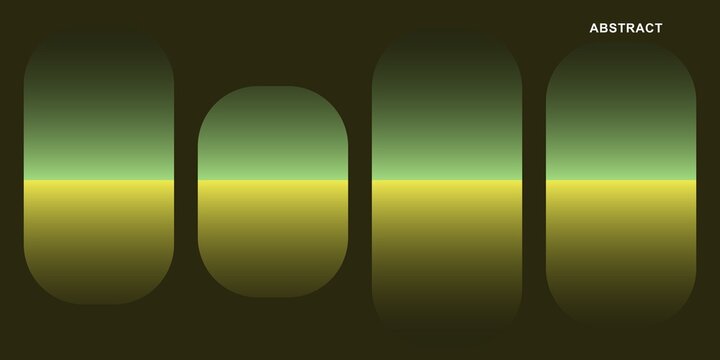 Abstract green and yellow gradient shapes on dark background