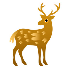 Fototapeta premium elegant brown deer standing forest mammal wildlife nature stag