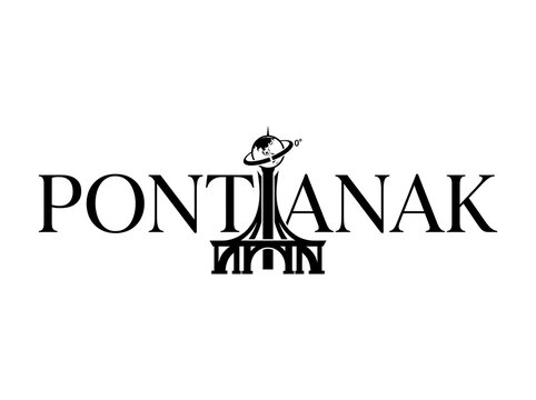 Pontianak City Logo Design with Equator Monument Symbol