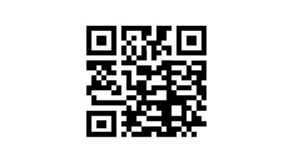 Fototapeta premium Black and white QR code pattern, isolated on transparent background