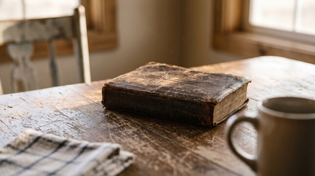 Family Bible on the Kitchen Table