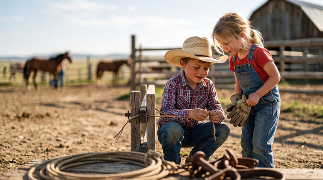Ranch Siblings Helping Each Other