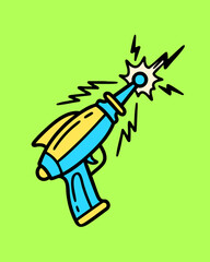 Fototapeta premium Retro SciFi Ray Gun Toy Illustration.