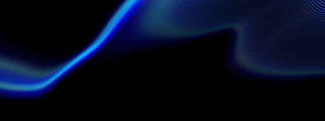 Obraz na płótnie Canvas abstract technology particles lines mesh on black background