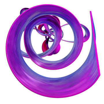 An abstract purple shape that is curved and smooth. It has a clear background and appears to be created using 3D rendering techniques