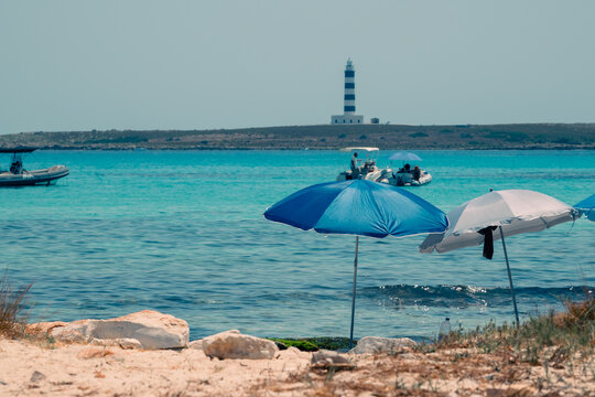 Playas en la isla de Menorca