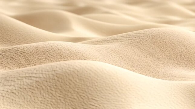 Sand Dunes in a Desert Landscape with Smooth Curves