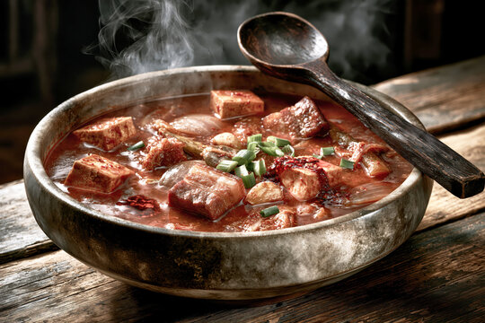 Authentic Kimchi Jjigae Korean Kimchi Stew with Tofu &ndash; AI Generative