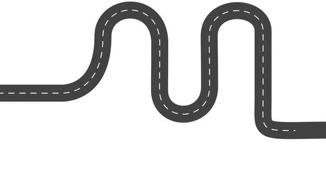 Deliver parcels truck curve knot roads endless move 4k.