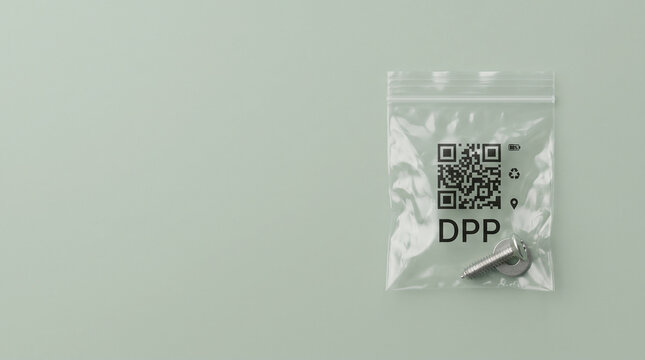 Hardware Parts with Digital Product Passport QR Code, Smart Packaging and Product Traceability