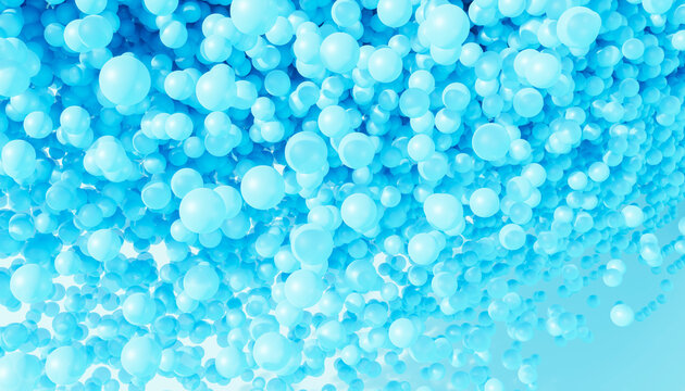 Blue sphere cloud abstract 3D render background