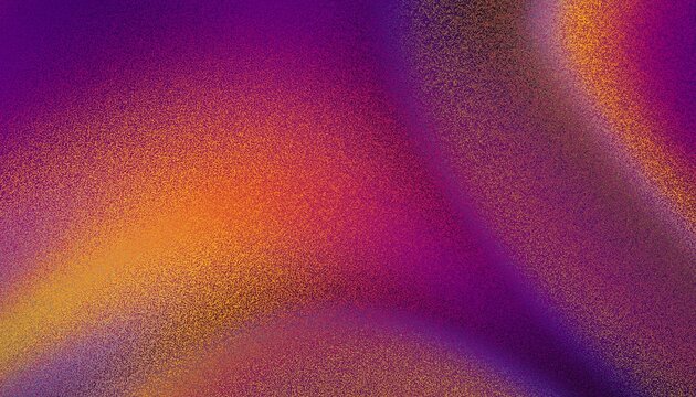 Retro purple and orange gradient blurred colorful with grain noise effect background, for art product design, social media, trendy, vintage, brochure, banner