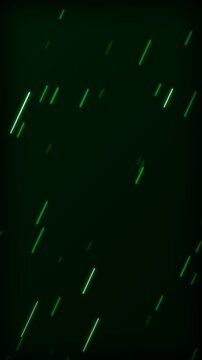 Vertical dark hacker green matrix data technology background seamless loop 4k cyber rain motion graphics