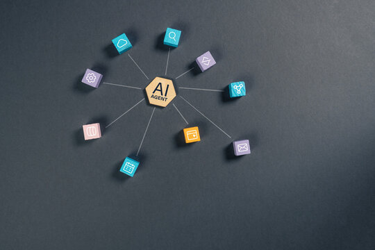 AI agent orchestrating connected tools and services in workflow ecosystem