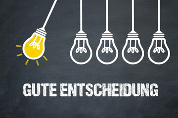 Fototapeta premium Gute Entscheidung 