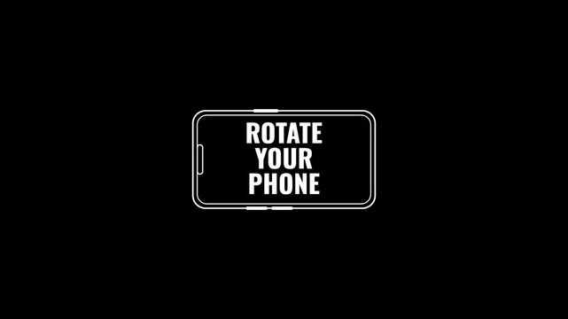 Rotate Your Phone Mask Reveal Screen Window Type Lit Through Device Overlay Alpha Seamless Loop 4K