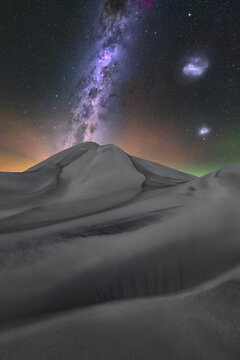 Milky Way over Saujil Sand Dunes in Catamarca, Argentina