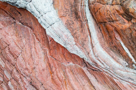 Layered sandstone texture at Candy Cliffs in Utah