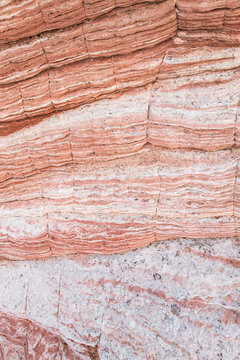 Layered sandstone formation at Candy Cliffs in Utah
