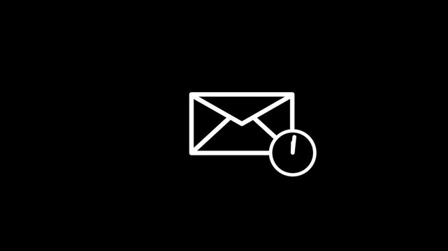 Email Reminder Notification Clock Animated Icon