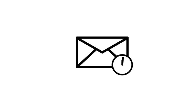Email Reminder Notification Clock Animated Icon