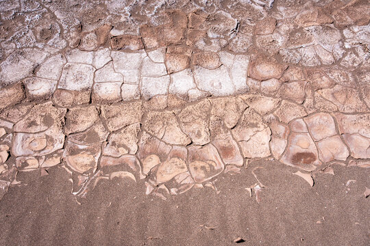 Abstract erosion pattern in bolivia's remote Andean wilderness