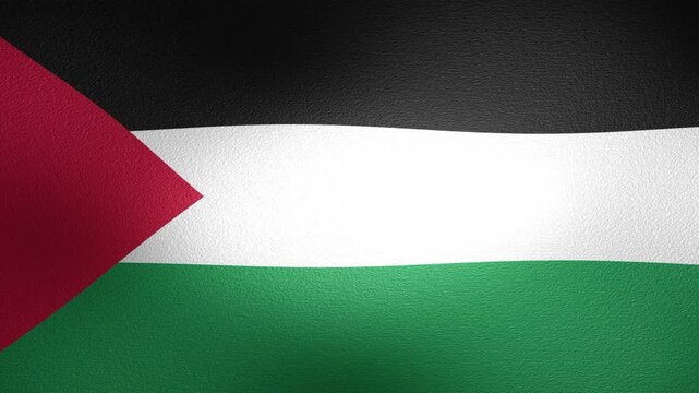 Palestinian flag waving in the wind
