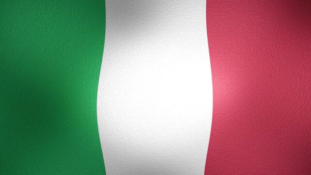 Italian flag waving in the wind