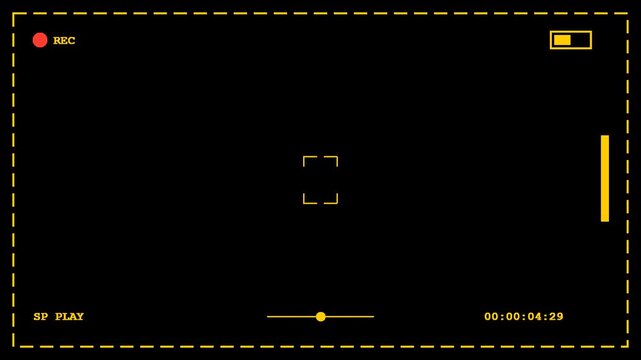 screen recorder Retro Camcorder VHS Viewfinder Design Template HD