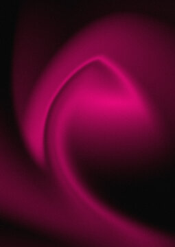 Abstract soft magenta light curves flowing through a dark void with smooth gradient effects