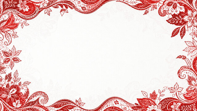 Traditional batik pattern border independence banner background