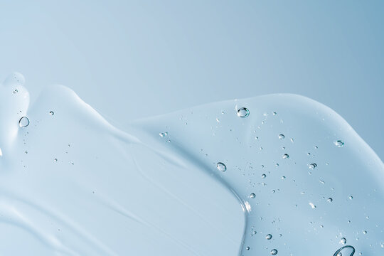 Translucent cosmetic gel texture with air bubble