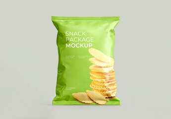 Potato Chips Snack Package Mockup