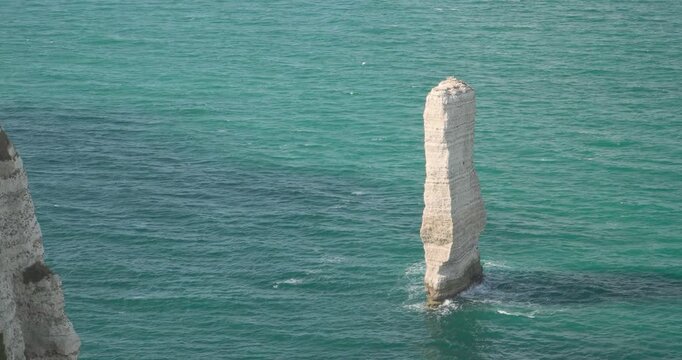 The Aiguille de Belval, on the famous Alabaster Coast (C&ocirc;te d'Alb&acirc;tre) in Normandy, France