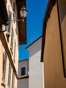 Historic buildings of Rovetta, in Bergamo province, Italy