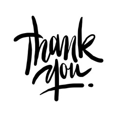 Modern Lettering Thank you in Black © nugroho