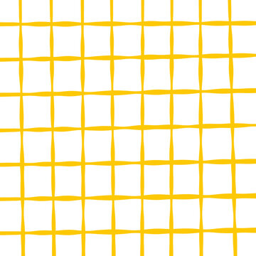 Bright Yellow Grid Pattern Transparent PNG Seamless Line Grid Overlay